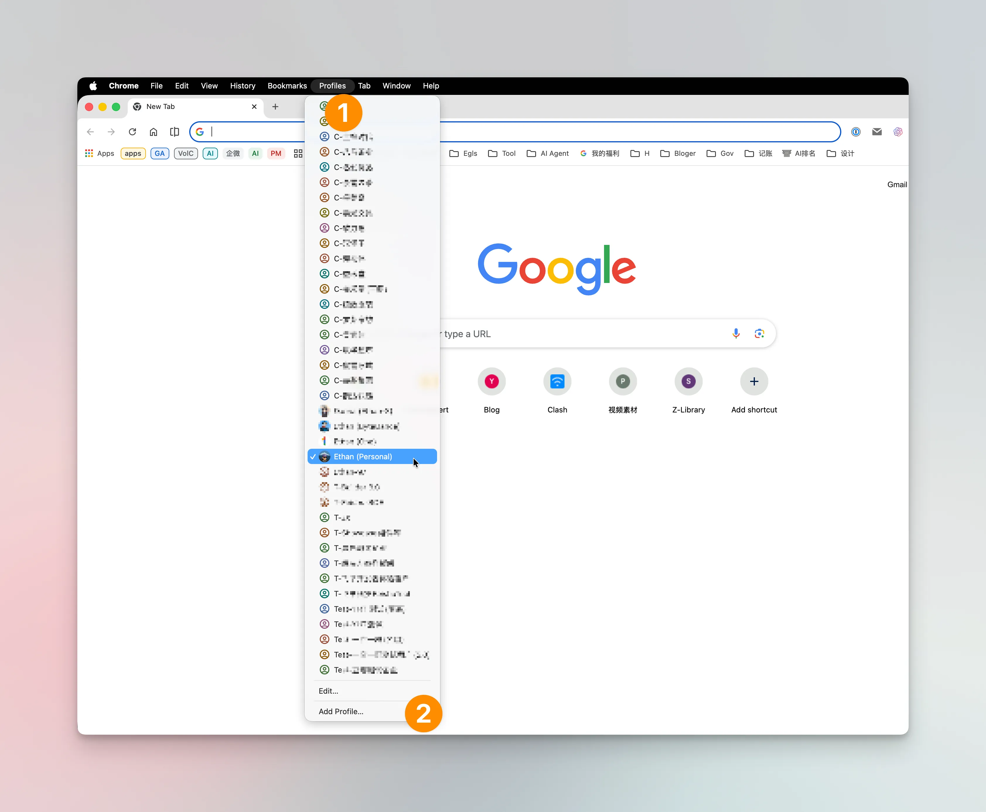 Chrome 个人资料