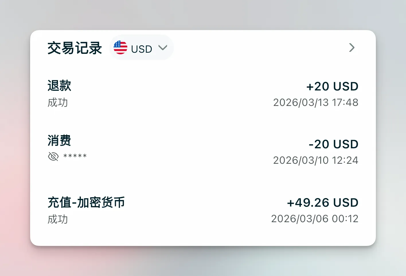 U 卡支付成功